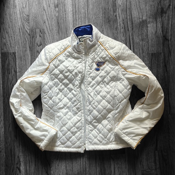 NEW St. Louis Blues Hockey Embroidered Quilted Full Zip Jacket - Picture 1 of 5